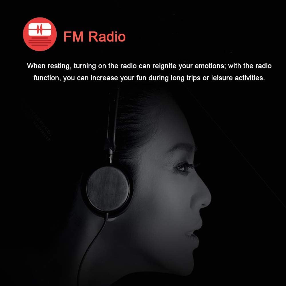 Dyzeryk MP3 16GB 128GB Player, Music Player with Micro SD Card, Build-in Speaker/Photo/Video Play/FM Radio/Voice