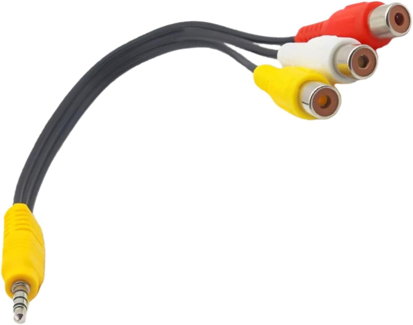 Ruichuan100 3.5mm 3 AV Adapter, AV in Adapter Cable, Male to RCA Female Video AV Component Adapter Cable for TV & Home