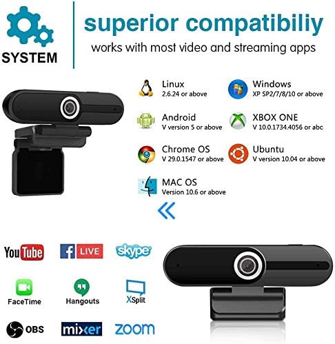 ZIQIAN 4K 8MP- Webcam, HD Webcam Laptop PC Desktop Computer Web Camera with Microphone, USB Webcams for Video Calling