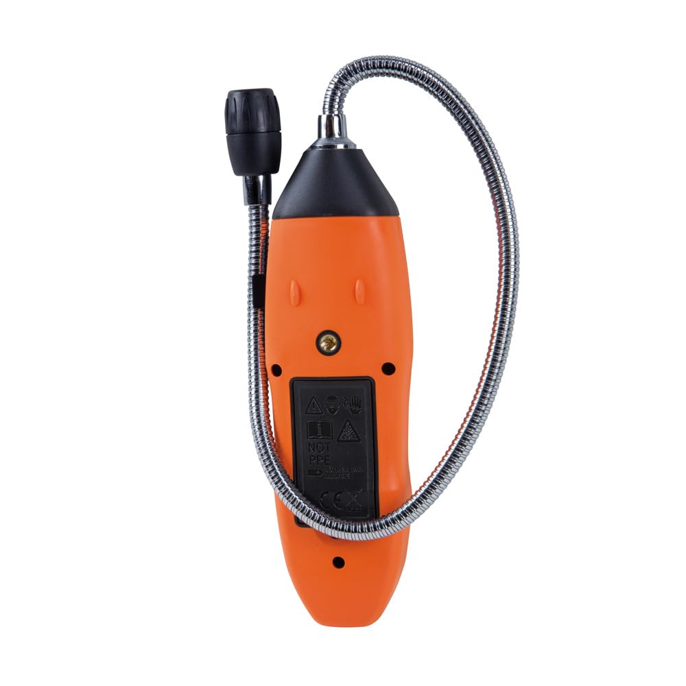 Klein Tools ET120 Gas Leak Detector, Combustible Gas Leak Tester with 18-Inch Gooseneck Has Range 50-10,000 ppm, Includes Pouch, Batteries