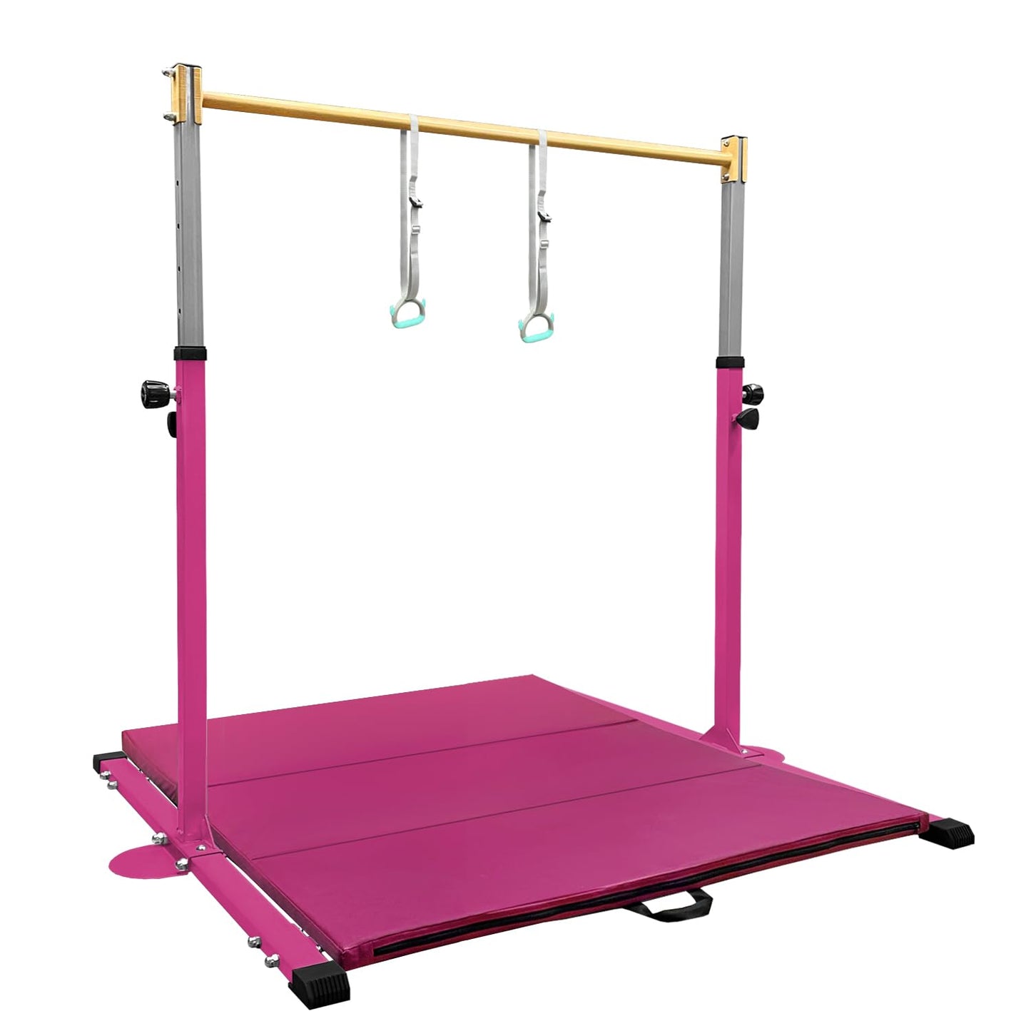 GLANT Gymnastic Kip Bar,Horizontal Bar for Kids Girls Junior,3' to 5' Adjustable Height,Home Gym Equipment,Ideal for Indoor and Home Training,1-4 Levels,300lbs Weight Capacity