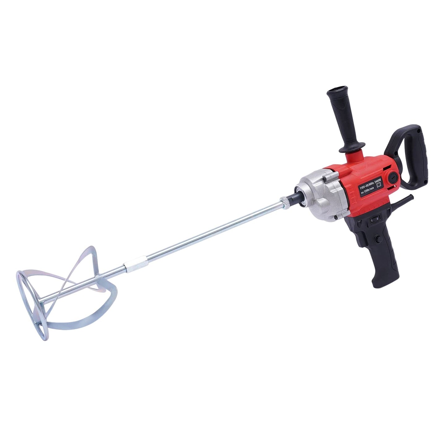 NeNchengLi Corded Heavy Duty Drill Mixer Set with Spade Handle 1/2Inch Electric Mixing Drill Machine 2400W Motor Concrete Mud Mixer Cement Paint Mortar Mixer Machine