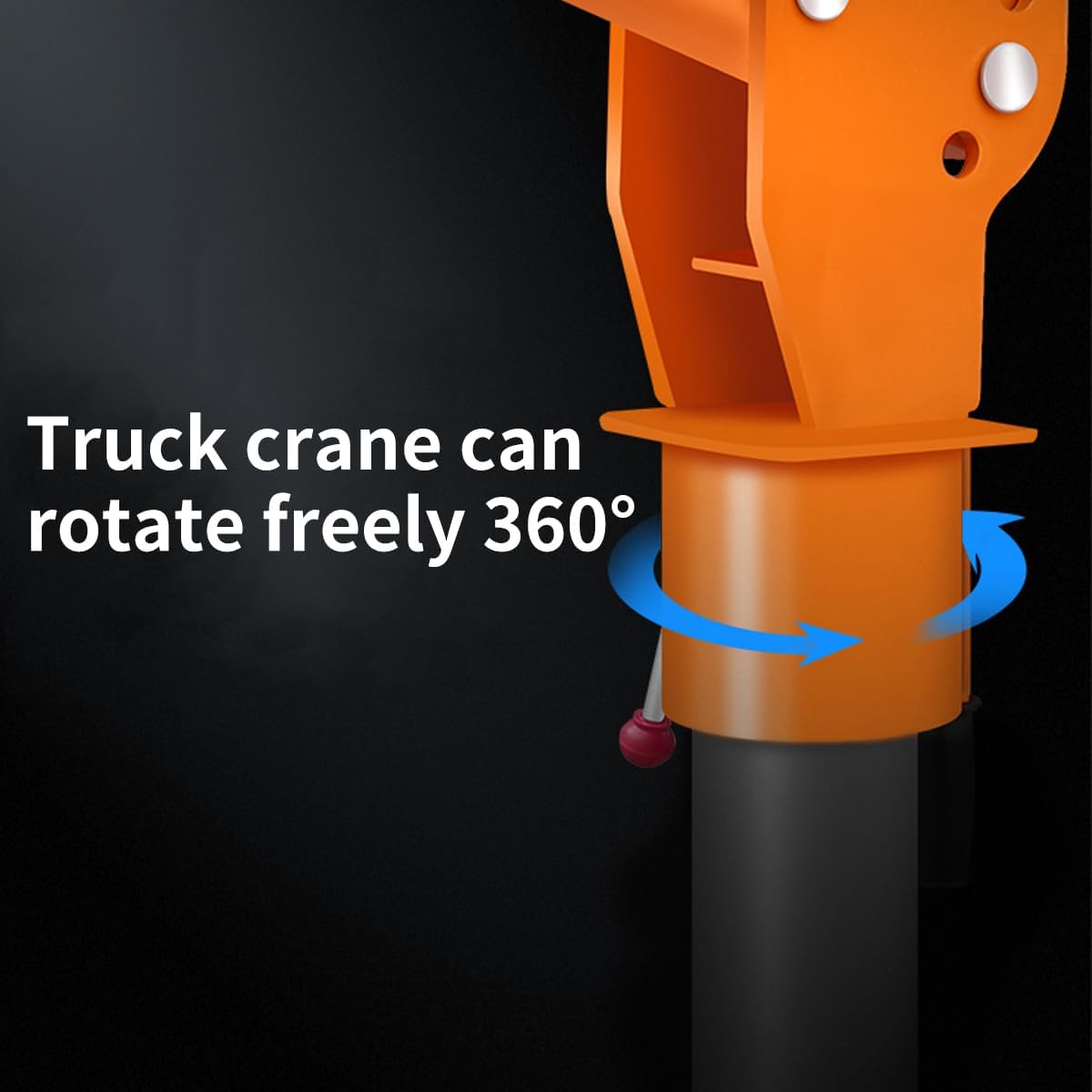 GRIPWAY 2200lb Industrial Folding Hoist Truck - 110V Electric Jib Crane with 1320lb Pull Force, Painted Steel for Warehouse Construction Factory Goods Lifting，Orange