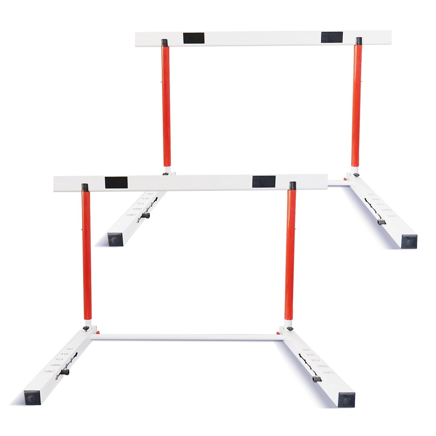 DRKSBESTO Adjustable Track and Field Hurdles Height Sports Training Hurdle with Counterweight Heavy Duty Track and Field Equipment Practice Training from 30 to 42 Inch for Athletes Adults(2 pcs)
