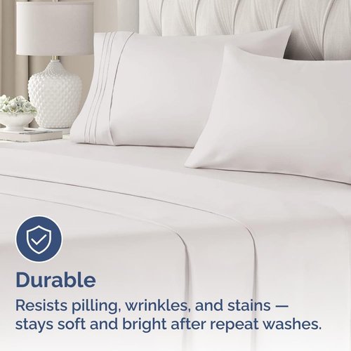 King Pillow Cases by [Brand Name] - Ultra Soft Hotel Quality Covers | Wrinkle-Free & Fade Resistant - Light Grey, Set of 2