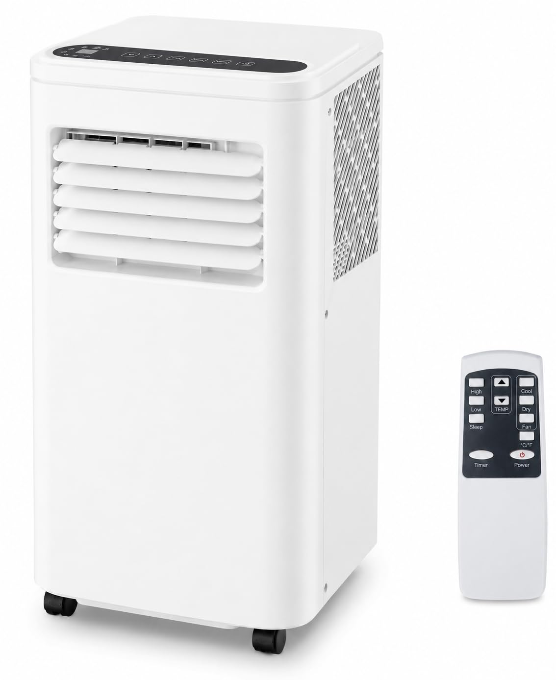 10000 BTU Portable Air Conditioners, Remote Control, 4-in-1 Quiet AC Unit, 3 Speeds, 24H Timer, Cools Room up to 450 Sq.Ft, Multi-Function Modes, Smart Control Panel