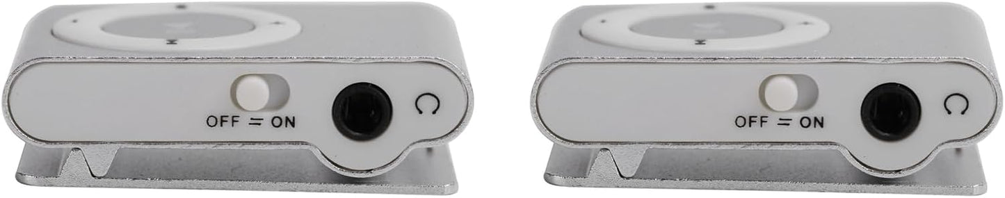 SUNGOOYUE MP3 Set, 2pcs MP3 Music Player Portable Aluminum Alloy Digital Music Media Player Mini Back Clip Player