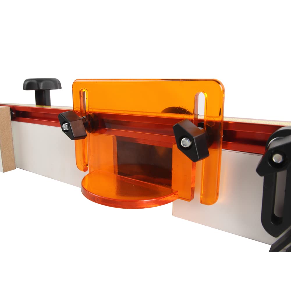 O'SKOOL 32 Inches Long Router Table Fence System with Feather Board, Bit Guard, Adjustable Stop and Dust Port
