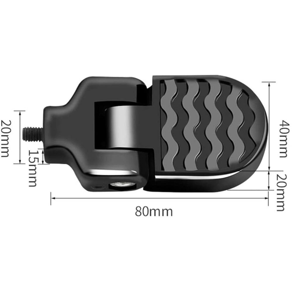 1 Pair Folding Bike Rear Pedals - Aluminum Alloy Non-Slip Foot Pegs for Mountain & Road Bicycles, Compact Foldable Footrests for Passenger Support‌