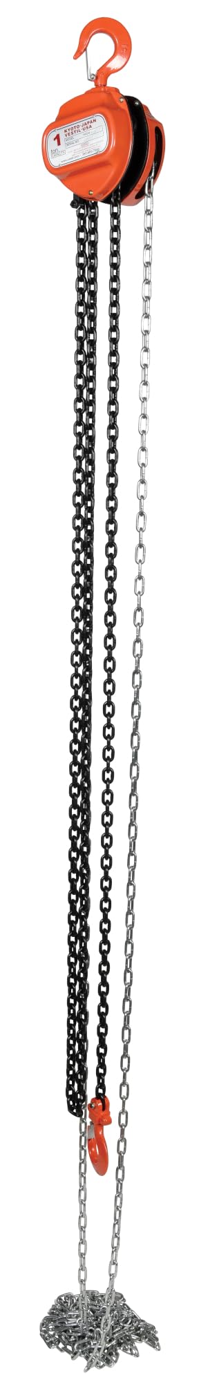 Vestil HCH-2-15 Steel Manual Chain Hoist 15 Ft. Lift 2,000 Lb. Capacity Orange