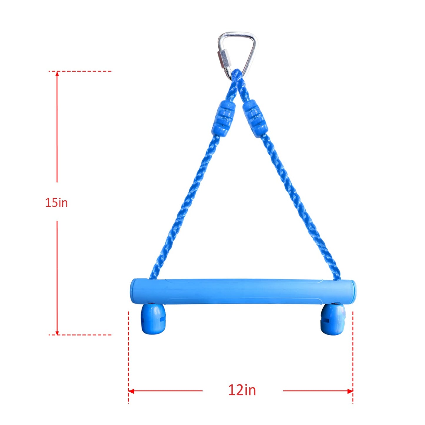 Rainbow Craft 3-Pack Kids Ninja Monkey Bars - Trapeze Swing Bars for Ninja Obstacle Course Attachments - 3pc of Blue, Red & Green Color