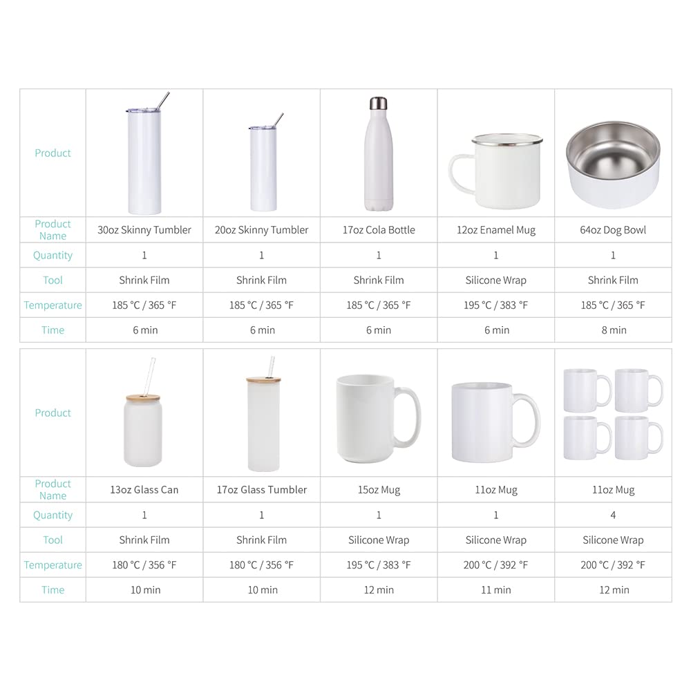 PYD Life Sublimation Oven Machine 25 L 120 V 1600 W Light Blue Convection Oven for Sublimation Blanks Mugs Tumblers Cups Water Bottles Bulk Printing