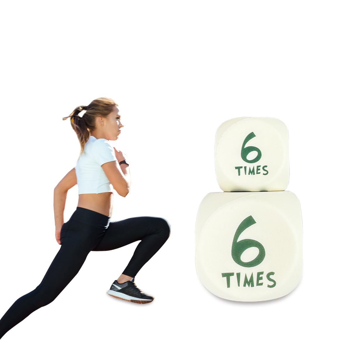Exercise Dice, 6-Sided Foam Fitness Dice for Solo or Group Classes, Dynamic Workout Equipment (A)