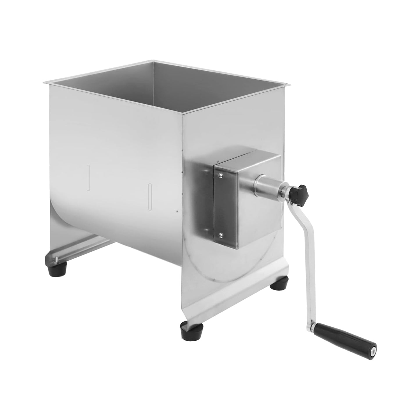 Commercial Manual Meat Mixer with Lid, Stainless Steel Fixed 44lbs Tank Hand Meat Mixer Tool for Sausage