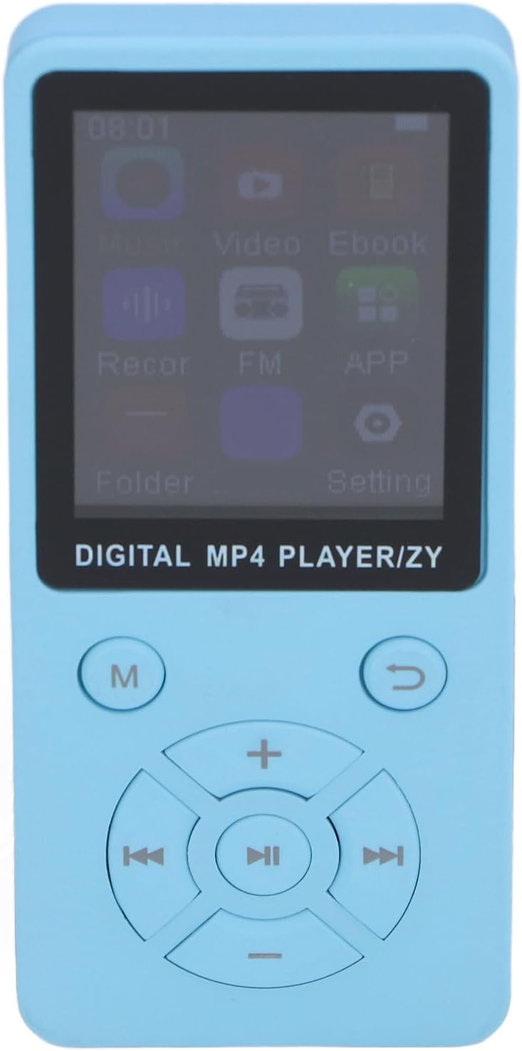 YuRui TENG 64GB MP3 MP4 5.0, 1.8 Inch 128GB Player with Screen, Portable HiFi Music Player, Speaker, Video, FM, E Book