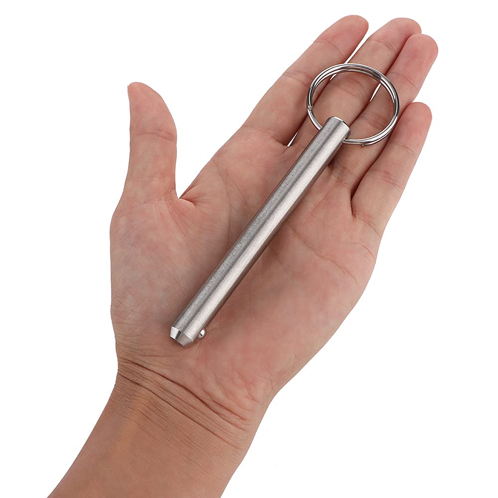 2 Pack Long Quick Release Pin, Diameter 3/8"(9.5mm), Usable Length 3"(76mm), Overall Length 3.6"(92mm), Full 316 Stainless Steel, Bimini Top Pin, Marine Hardware