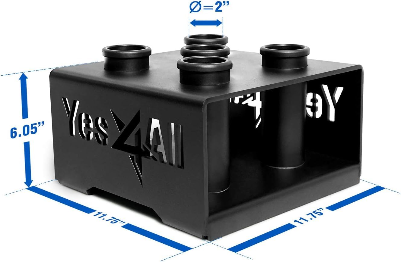 Yes4All Barbell Holder 5 Bars Vertical Storage Display Rack for Olympic Bar,C. Black