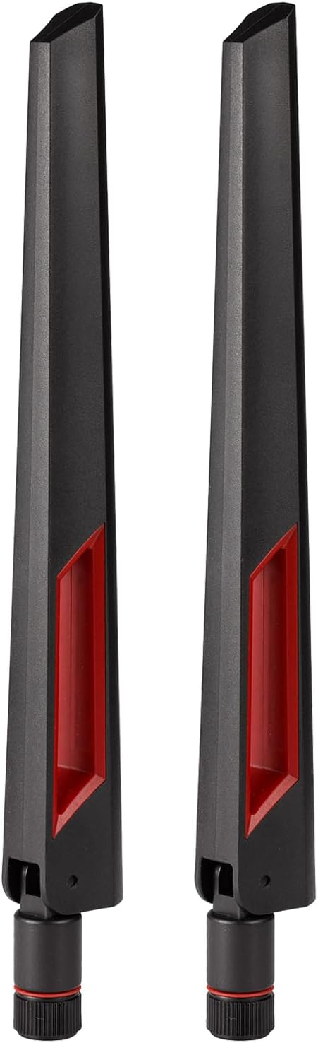 Superbat 6 6E 2.4GHz 5GHz 6GHz 2-Pack WiFi Tri-Band Antenna RP-SMA Male Omni-Directional Antenna - for Router PC