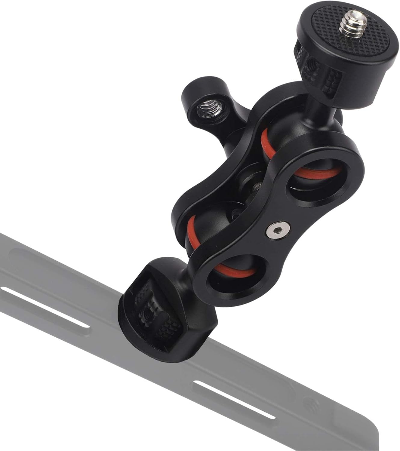 Leftfoto 360 Articulating Double Ballhead Magic Arm Monitor Mount, Double Ballheads Degree Rotation for DSLR Field