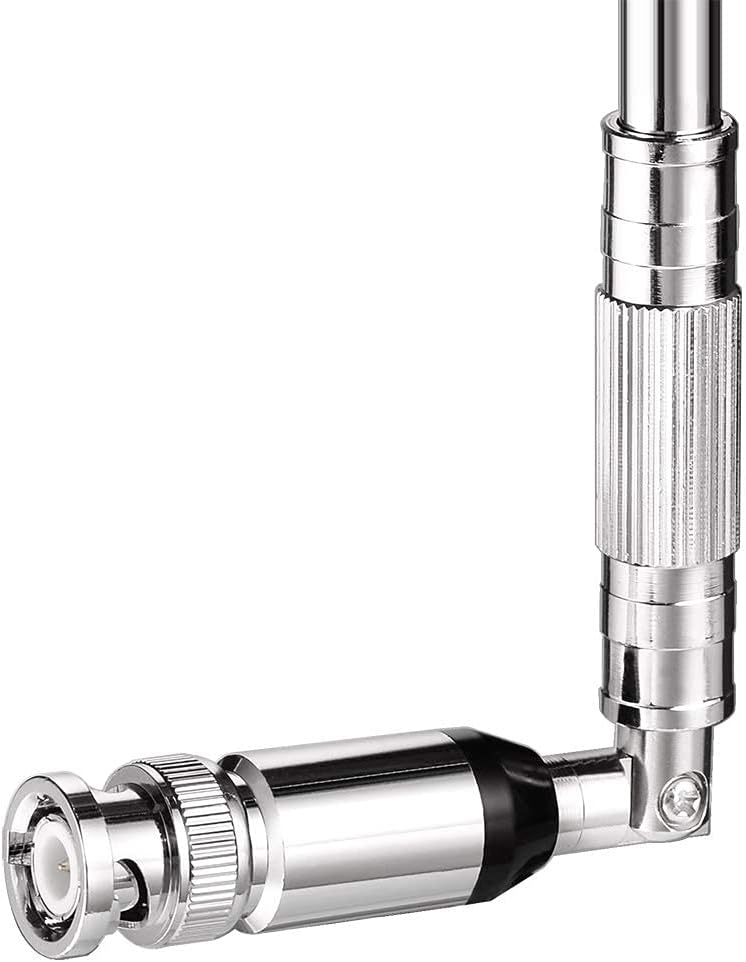 BINGFU 20-1300MHz 8 Police Scanner Antenna Section Telescopic BNC Male Compatible with Uniden Bearcat Whistler Radio