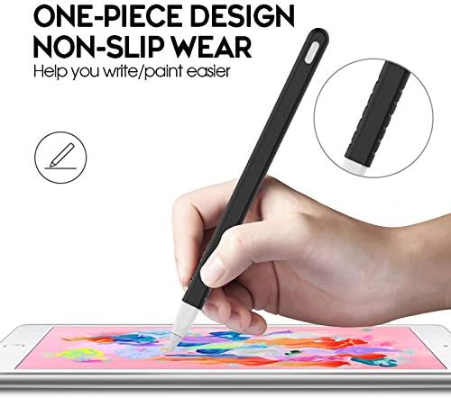 Blaspins 2nd (2 12.9/11 2 Apple Pencil Case Generation Compatible Silicone Case Sleeve Cover Holder Grip Skin + Nib