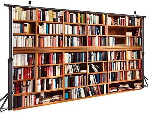 AIIKES 7x5FT 11-440 Bookcase Photography Backdrop School Library Study Bookshelf Scene Children Photography Backgrounds