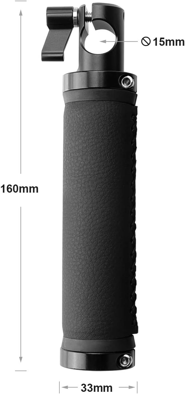 SZRIG 15mm Camera Handle Grip with Rod Hole for DSLR SLR Video Support Shoulder Rig