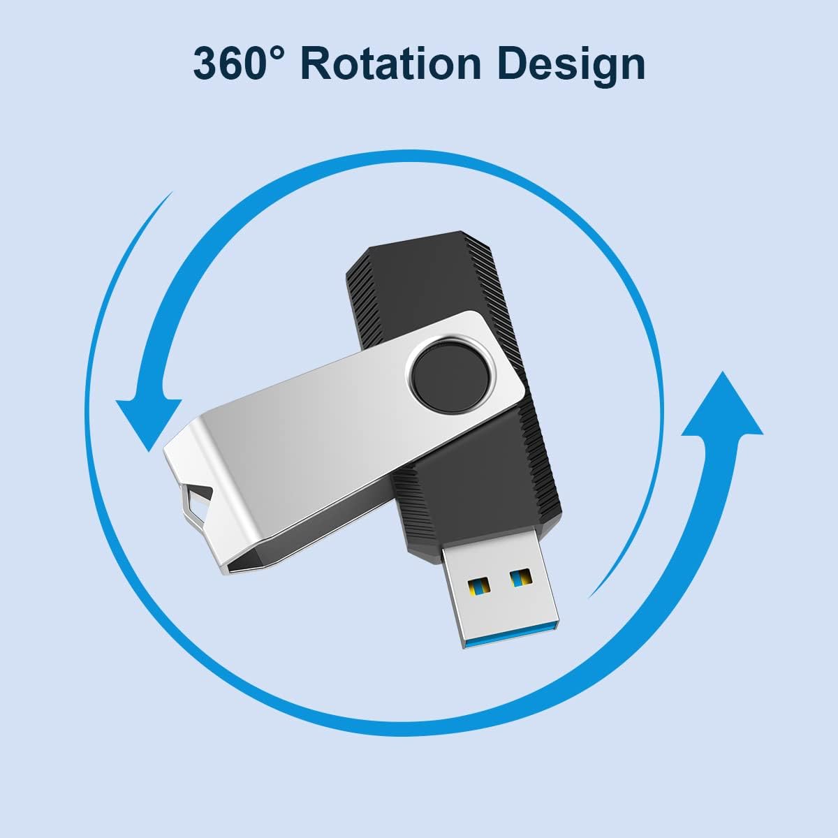 Aiibe 16GB 3.0 16GB USB Flash Drive Thumb Drive USB Memory Stick PenDrive - Black