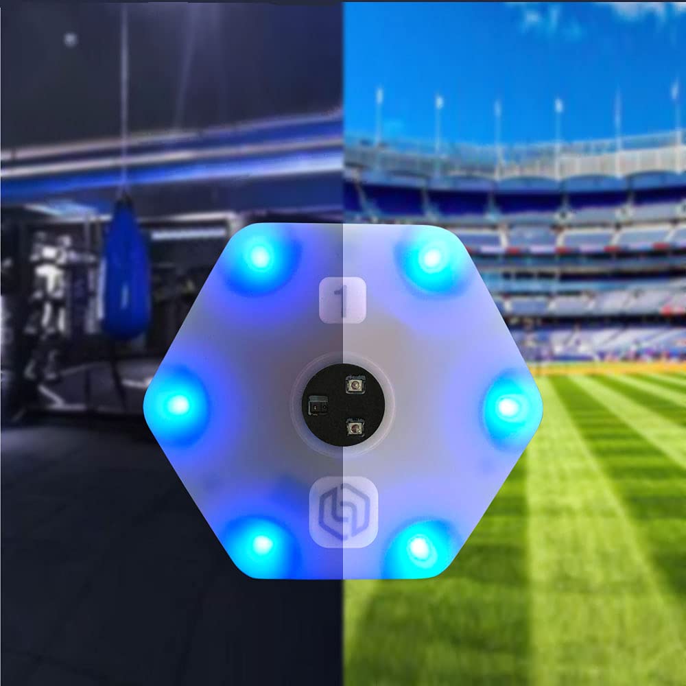 QUELINGSPORT 【queling】 ReactionX Reaction Training Light lamp Speed Agility Response Equipment Basketball Boxing Soccer Fitness Football Flash Reflex (Sets of 8 Light)