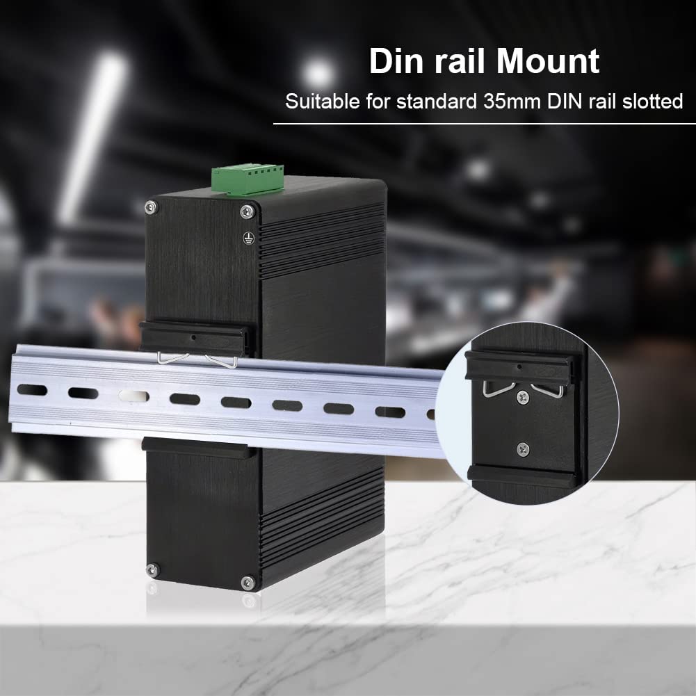 Industrial 8-Port Gigabit Ethernet Plus Switch with 2x10G SFP+ and 4x1.2.5G SFP, 10/100/1000Mbps, DIN Rail Mount Unmanaged Ethernet Fiber Switch