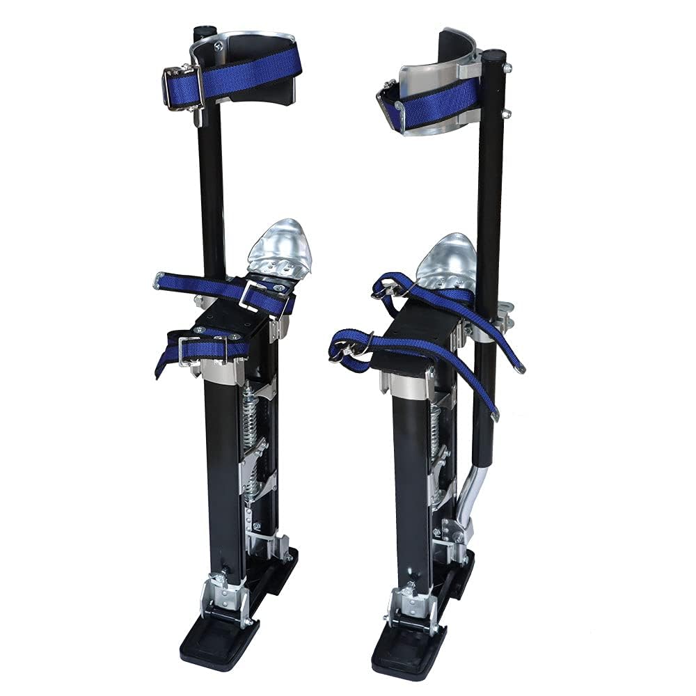 waltyotur 24-40 inch Drywall Stilts Grade Adjustable Auminum Tool Stilt for Painting or Cleaning - Black