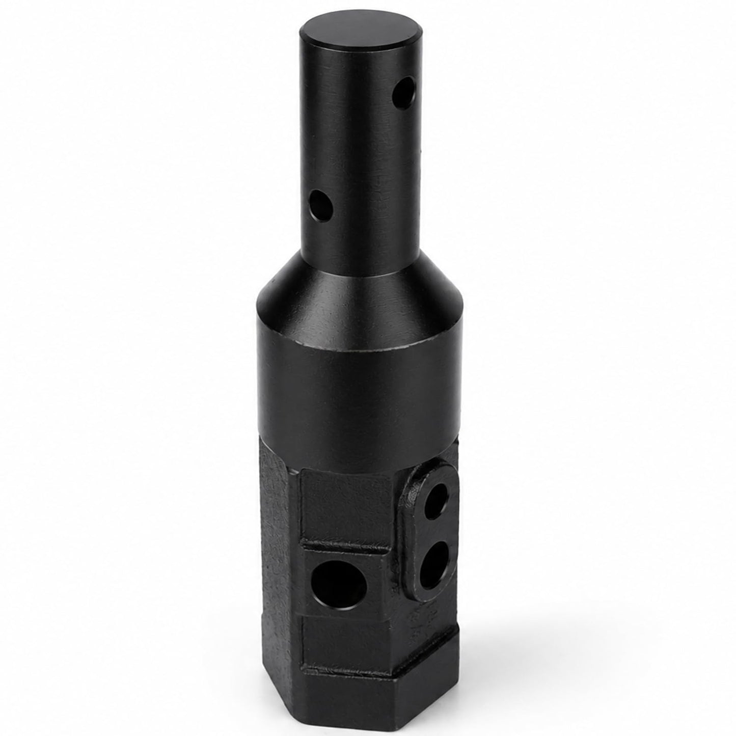 Heavy Duty 2" Hex Female to 2" Round Male Auger Adapter - Cast Steel Fully Welded for Earth Auger, Post Hole Digger - Fits 2" Male Hex Power Head & 2" Female Round Auger