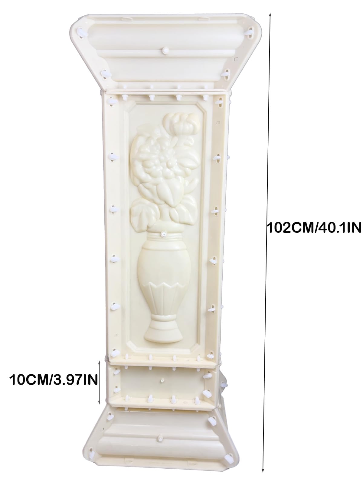 EAIVENY Concrete Balcony Divider Mold, Heavy-Duty ABS Balcony Construction, Reinforced Formwork Mould (102 CM)