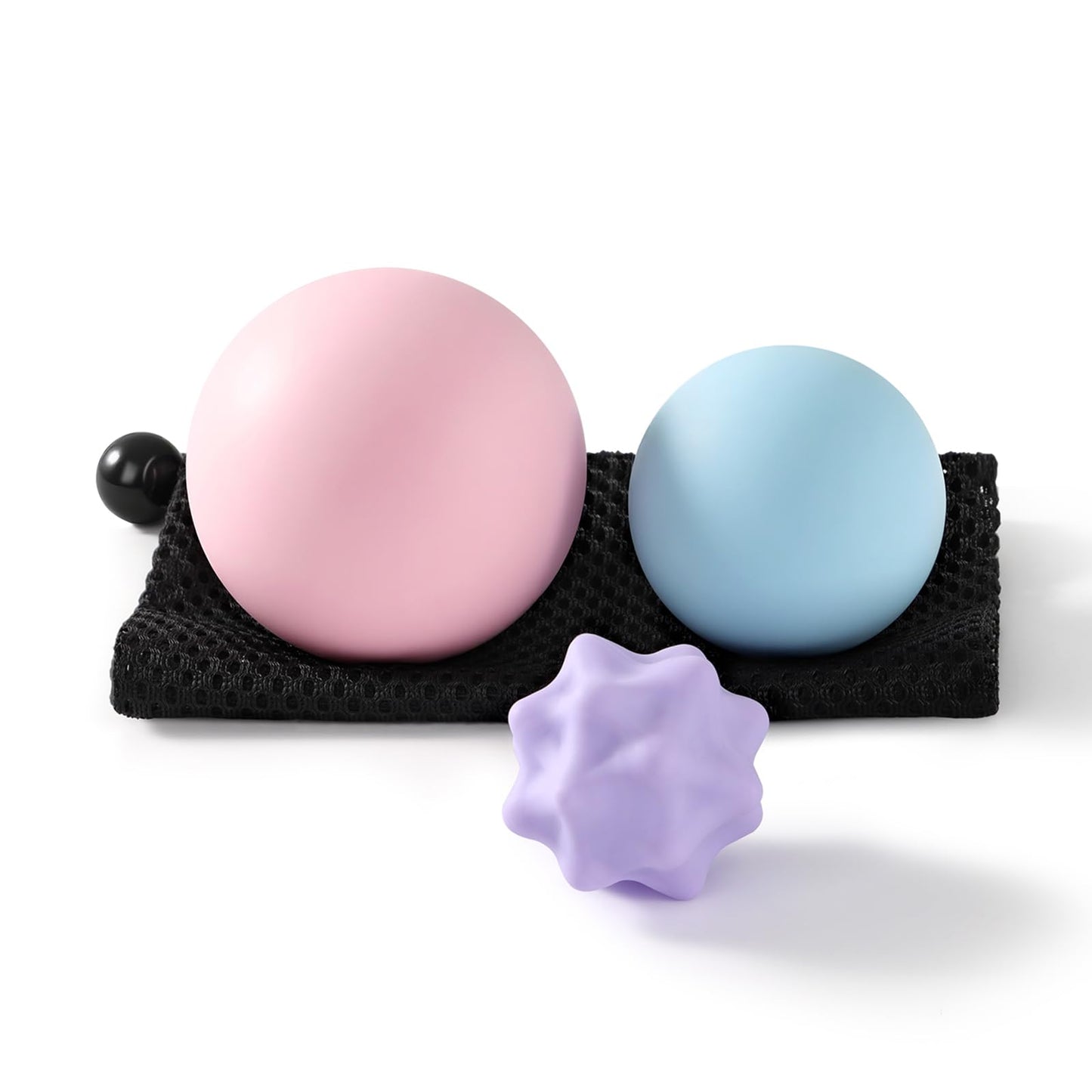 JIEJUNJIE Silicone Lacrosse Balls for Yoga and Myofascial Release - Deep Tissue Massage,Trigger Point Therapy and Foot Plantar Fasciitis,Muscle Knots,Relieving Muscle Pain,Muscle Soreness Balls
