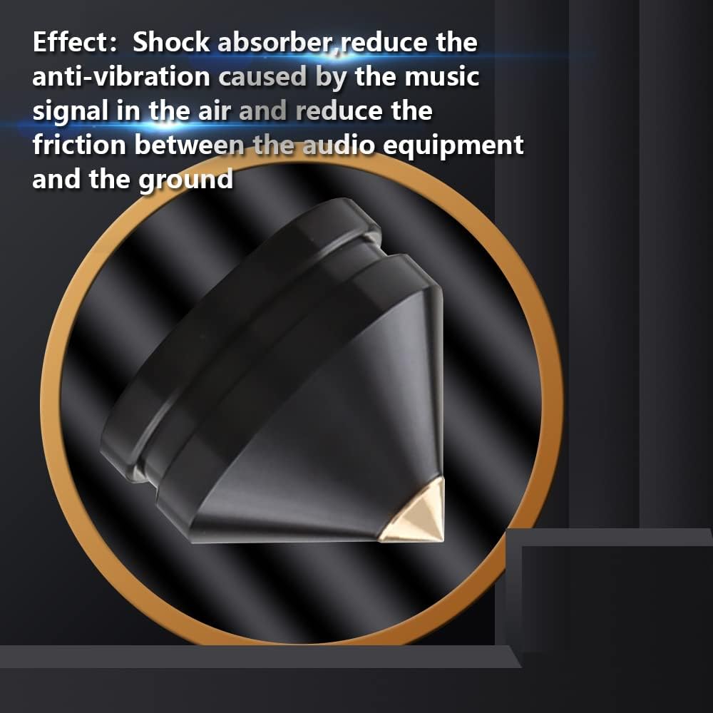 4Pcs 3m Speaker Isolation Spikes Floor Protectors Shockproof Speaker Isolation Spikes with Base Pad
