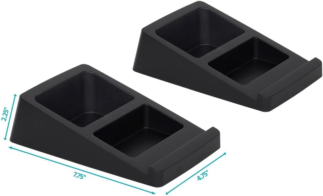 Monoprice 15 Tilted Wedge Desktop Speaker Stands for Medium Sized Speakers, Speaker Riser, Anti-Vibration, Degrees