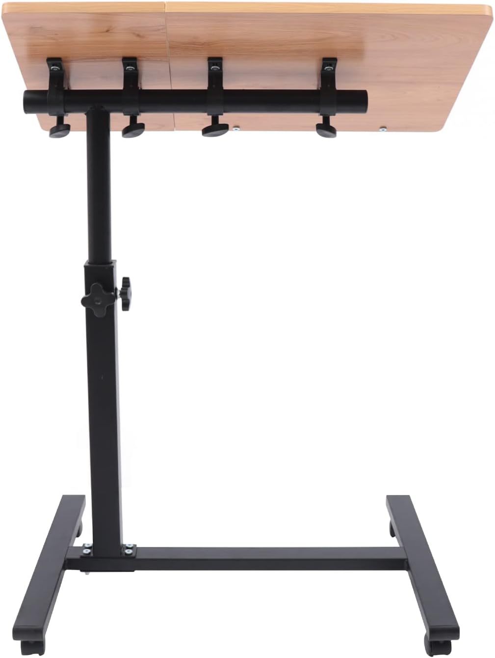 FXEIPOL Mobile Laptop Stand, Rolling Table Desk Cart with Adjustable Height and Angle, Bedside Laptop Table for Office