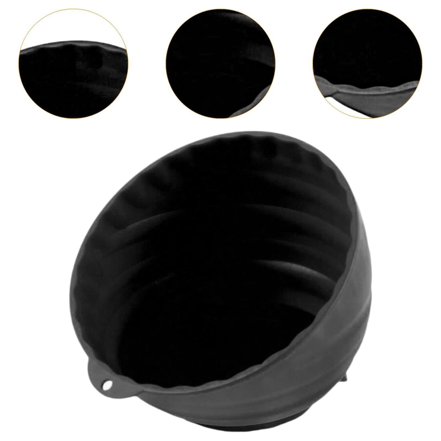Aosekaa Gym Chalk Bowl Storage Bowl Multi Position Portable Large Gym Chalk Container Chalk Holder for Sports Gymnastics Deadlifting, Black