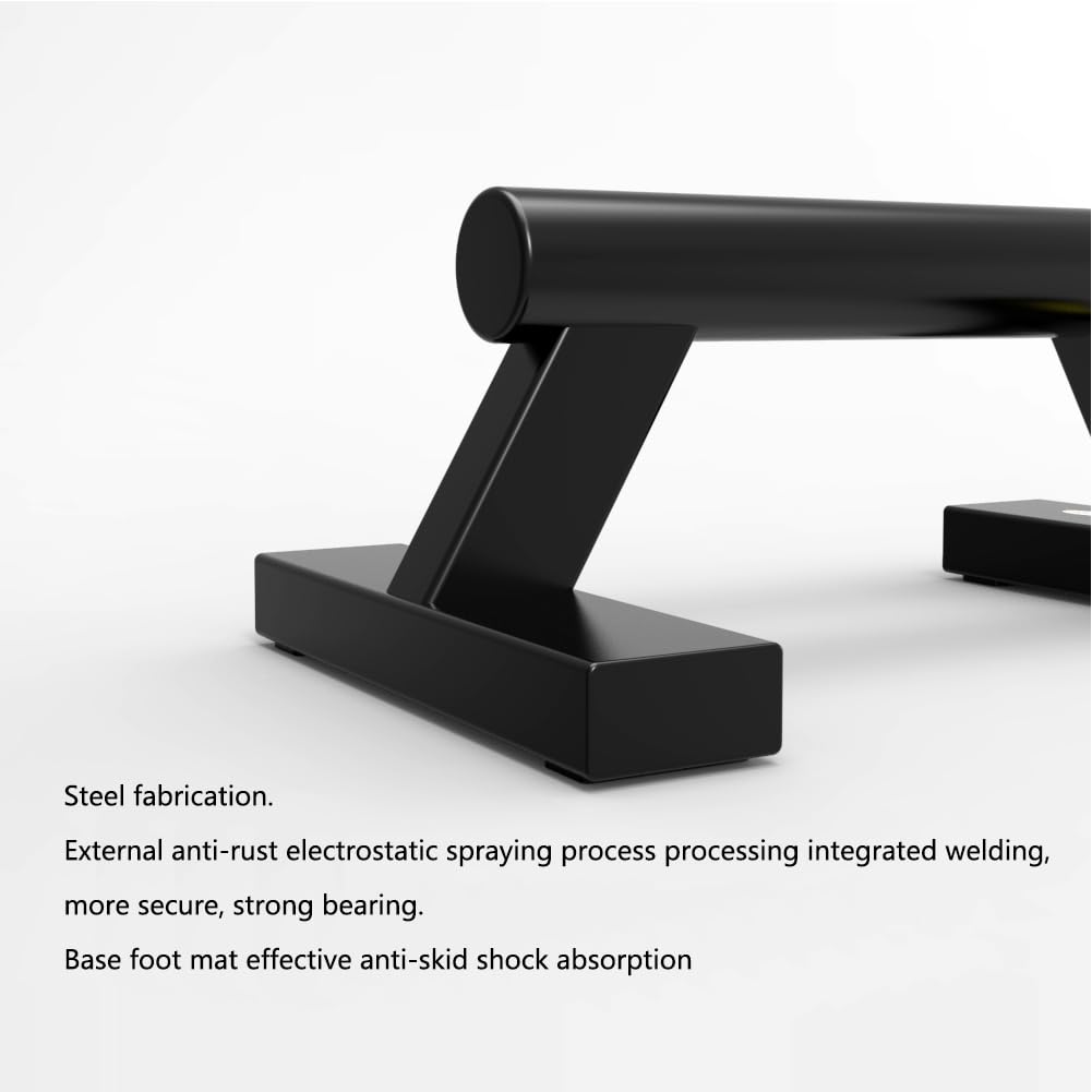juperbsky Push Up Stands Bars Parallettes Set for Workout Exercise, 12" x 7"x 5.5" Black