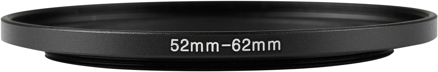 JOYTOLIN 52-62mm Metal Step-Up/Down Ring Adapter Compatible with Mirrorless Cameras DSLR Lens, UV CPL ND Filter Thread