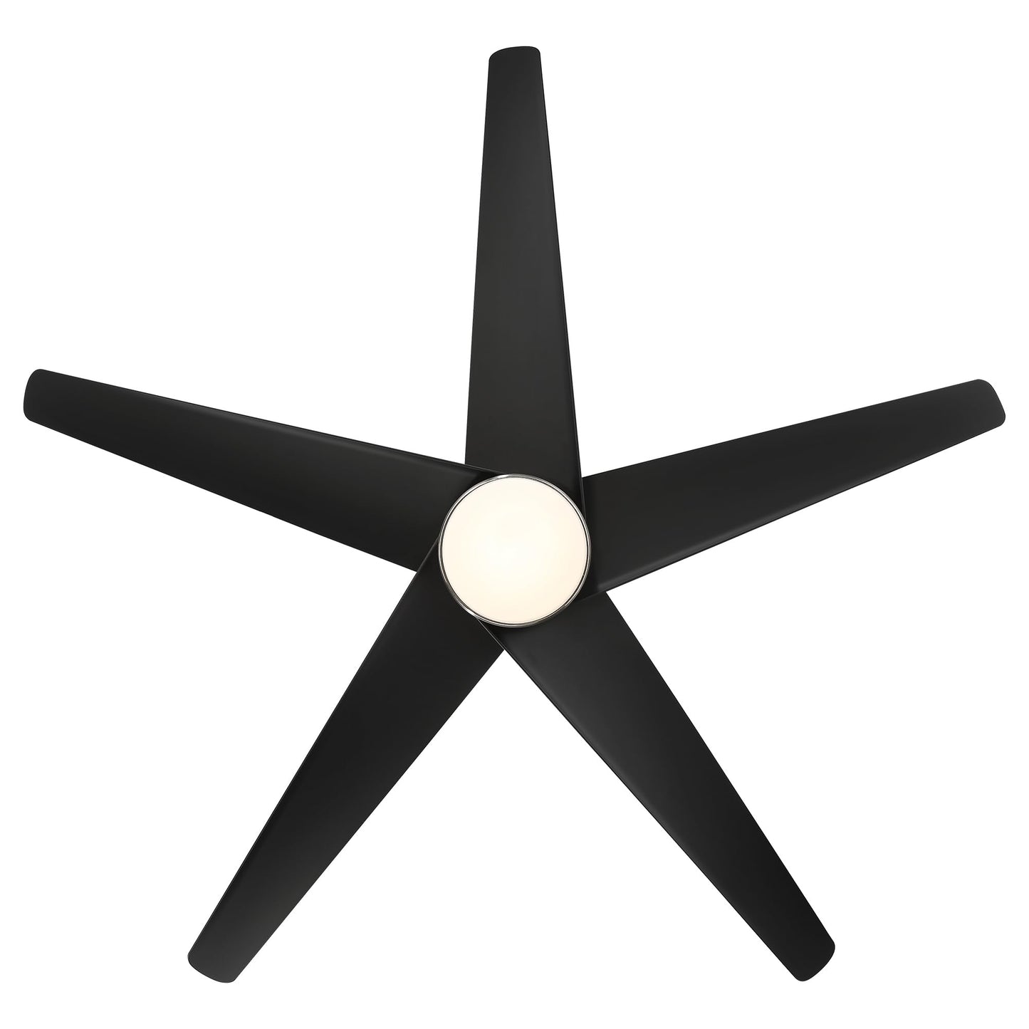 WAC F-071L-BN/MB Viper 60" Outdoor Ceiling Fan with Lights and Remote Control, Brushed Nickel Matte Black