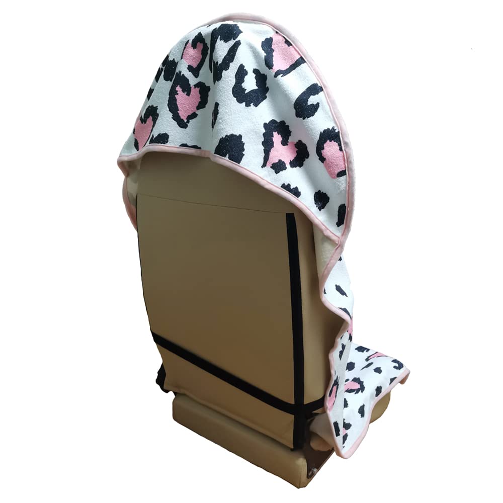 LoyaGour Car Seat Cover Protector Front Seats,for Gym Workout,Running,Swimming,Beach and Hiking,Waterproof Sweat Towel Bucket Seat Covers for Cars SUV Trucks (Leopard Print, 2Pcs)
