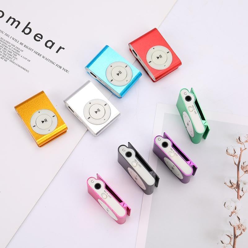 HAOISHOP 1pcs MP3 Player,3.5mm USB2.0 MP3 Player, Mini Music Mini Player with Clip Support Memory Card Simple No