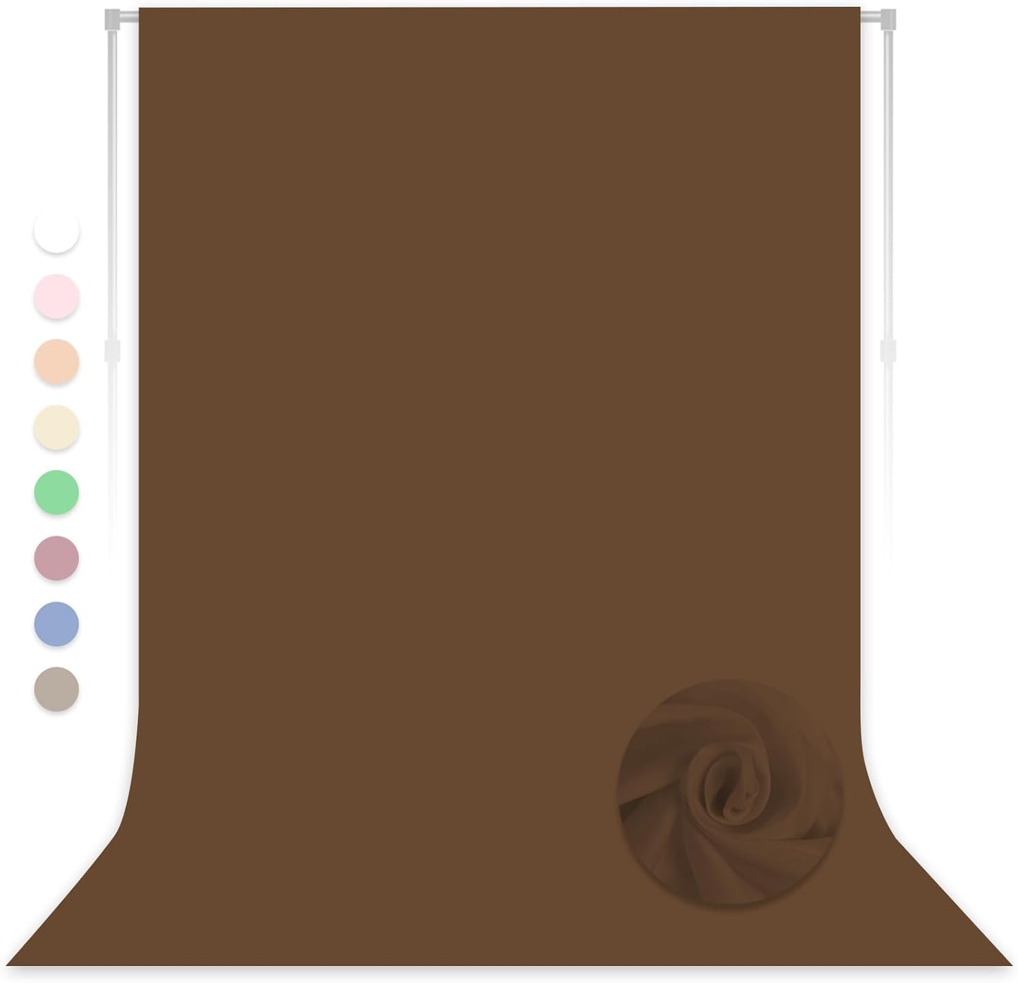 LYLYCTY 8X10 Dark Brown Backdrop for Photoshoot, Professional Photo Backdrop Background Curtain for Product