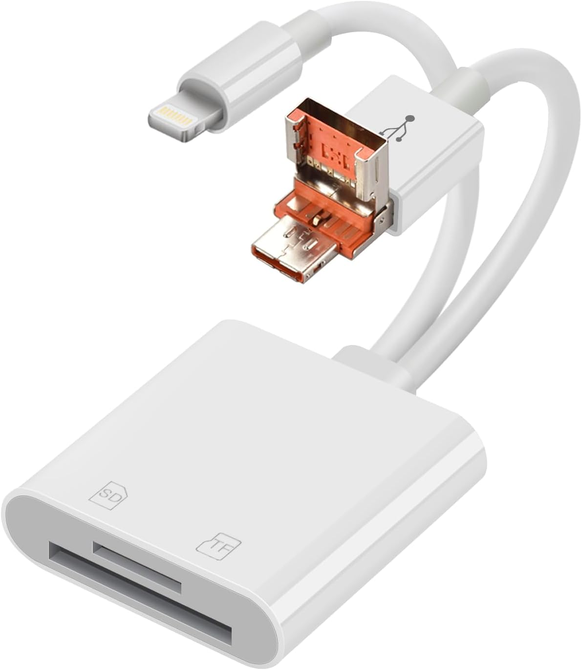 Enbiawit 3 1 in SD Card Reader for iPhone iPad with USB A & Type C SD Memory Card Reader