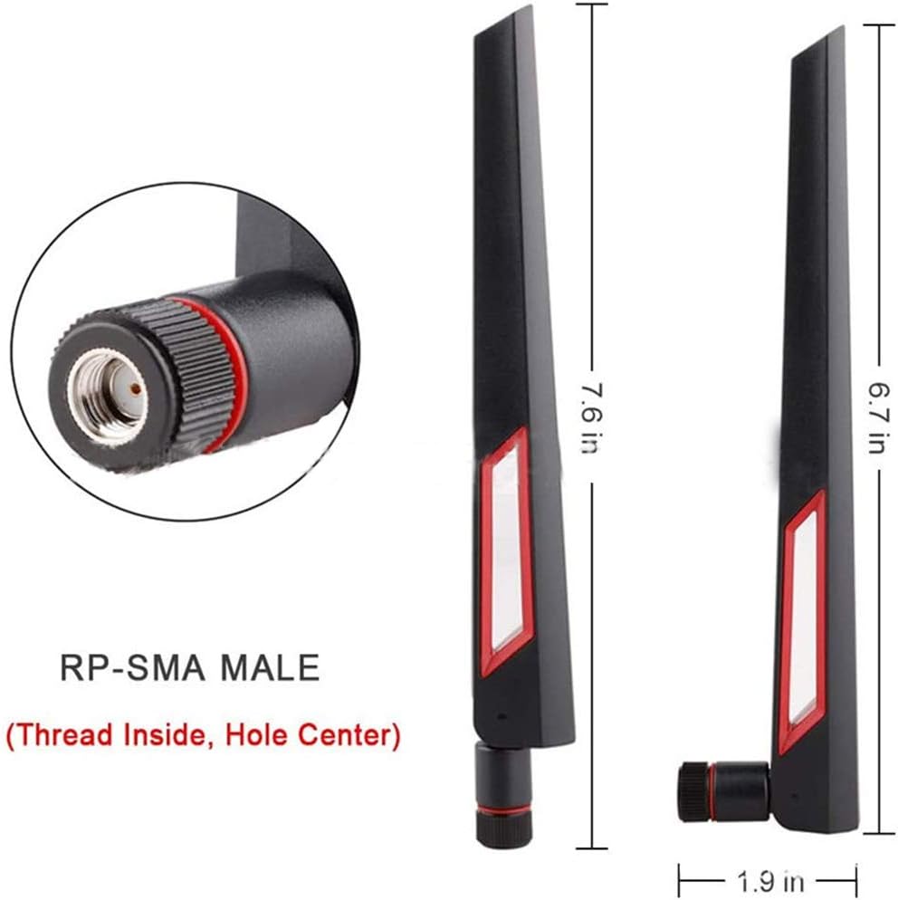 QYAJS 2.4GHz 5.8GHz 10 WiFi Antenna Dual Band DBI RP-SMA Router for PCI-E WiFi Network Card USB Wireless Adapter