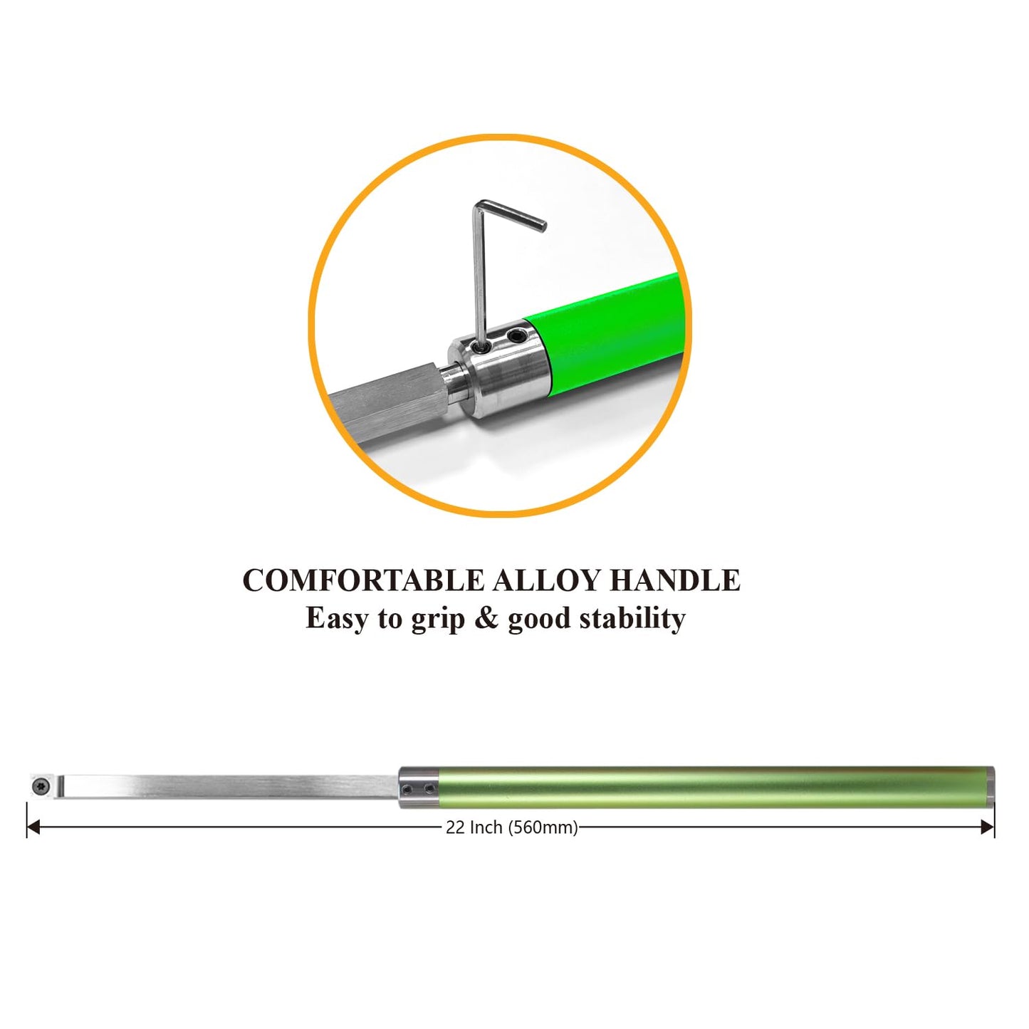 Carbide Tipped Woodturning Tools DW-6 Mid Size Carbide Wood Lathe Tools 4pcs Hollower Rougher Detailer Finisher Made of Stainless Steel and 2pcs aluminium alloy Handle and 5pcs matched Carbide Cutters