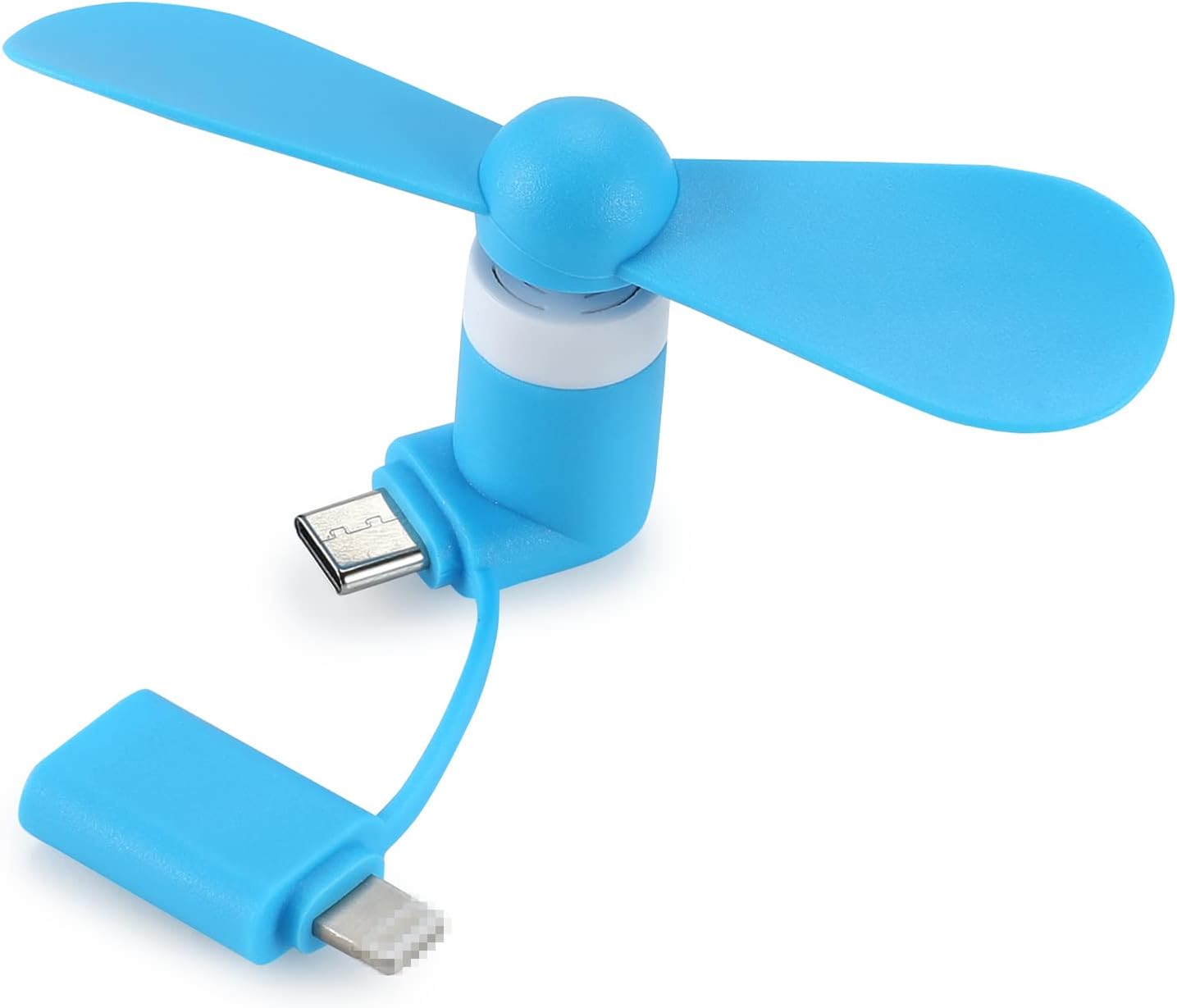 DNTESR 2-in-1 Summer (6-Pack) Mini Cell Phone Fan Fan Compatible for iPhone, iPad, Android Smartphone,Tablet - Colorful