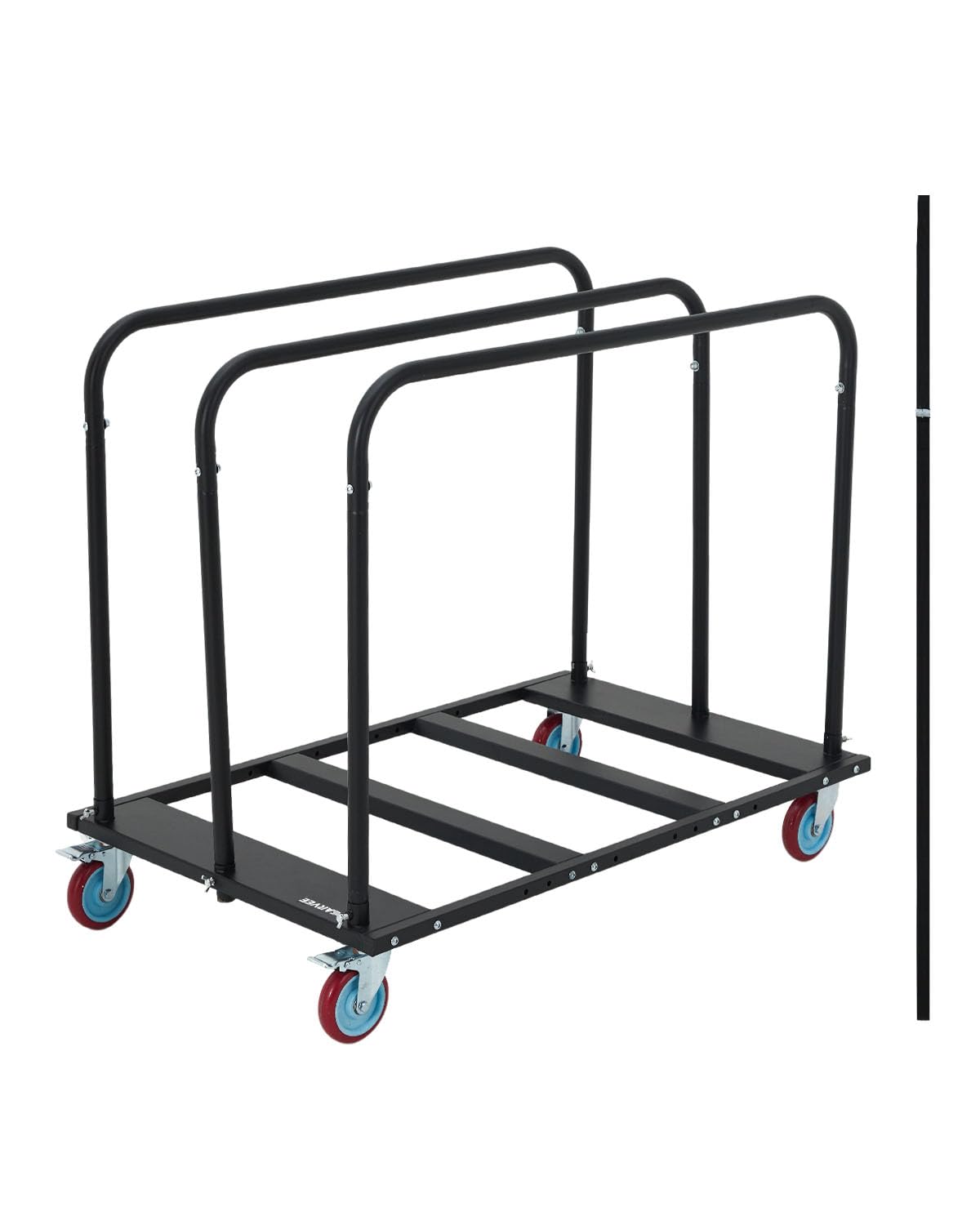 EliteEdge Folding Table Cart, 1800 LBS Capacity Heavy Duty Table Dolly with 5" PU Swivel Wheels, Adjustable Drywall Dolly Cart with Locking System for Party, Event, Hotel, Warehouse