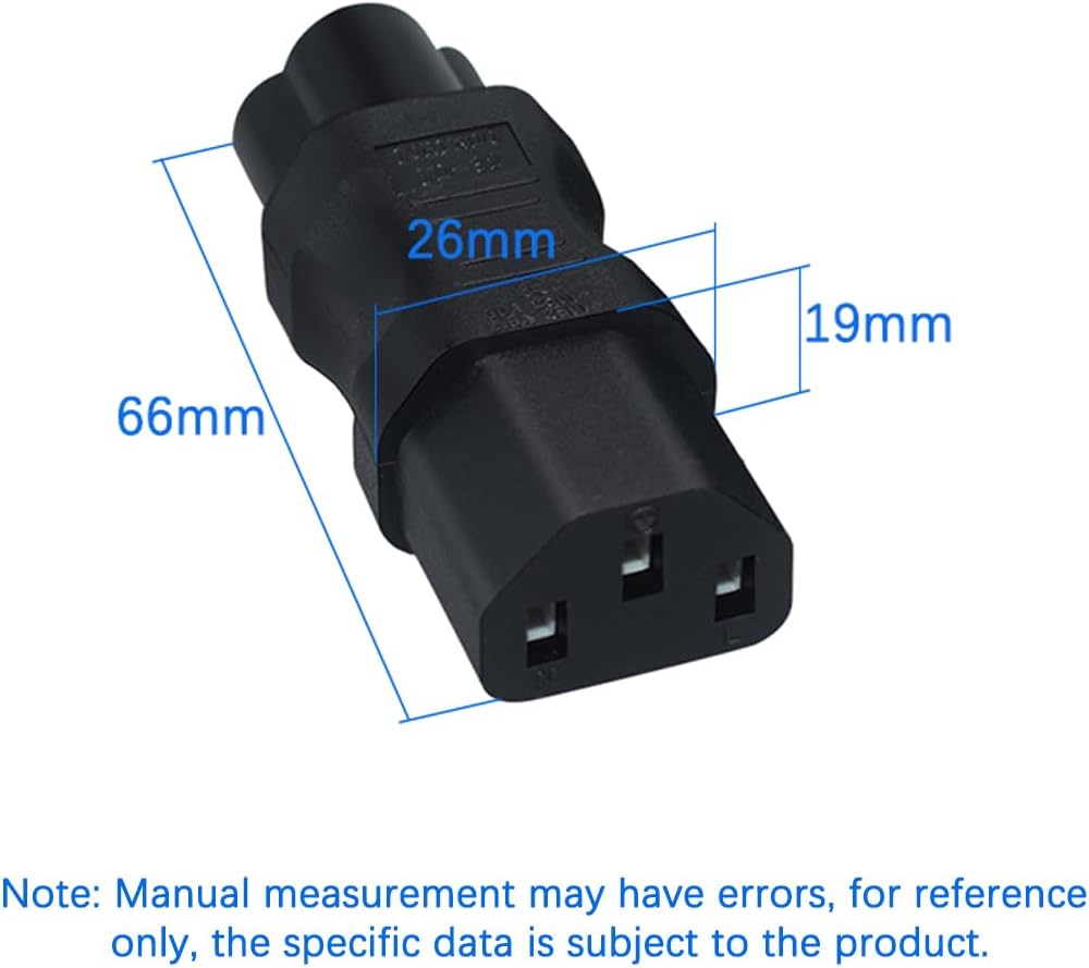 JORINDO 2 Pack IEC320 C6 C13 3 C13 3 C6 C6 C13 to Power Adapter Adapter Plug,IEC Pole Female to PIN Male AC Converter